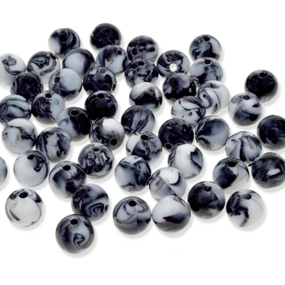 🆕 NEW 10 mm Acrylic Beads: 10mm Round Multi-Packs 25g / 0.88 oz Marble Classic - Picture 4 of 5